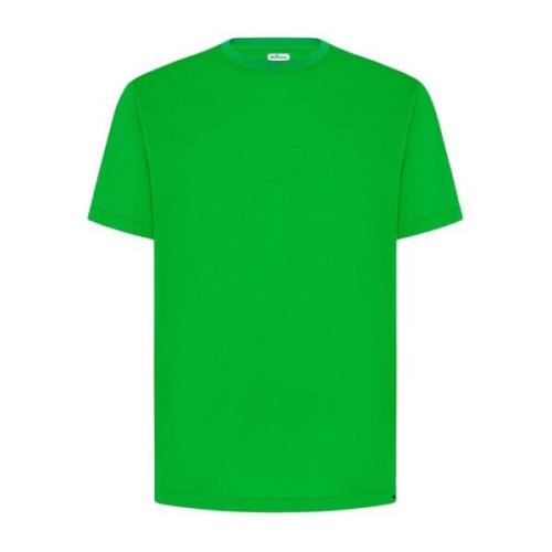 Kiton Grön Bomull T-shirt Milano Stil Green, Herr