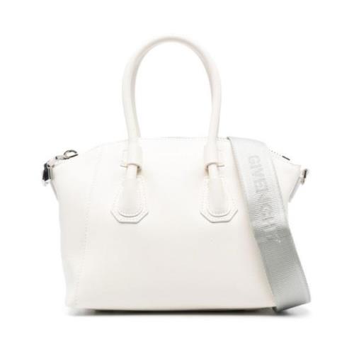Givenchy Mini Antigona Läder Tote Väska White, Dam