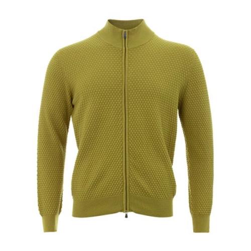 Gran Sasso Senap Cardigan Sweater Green, Herr