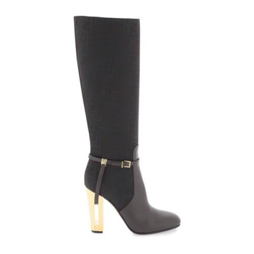 Fendi Heeled Boots Brown, Dam