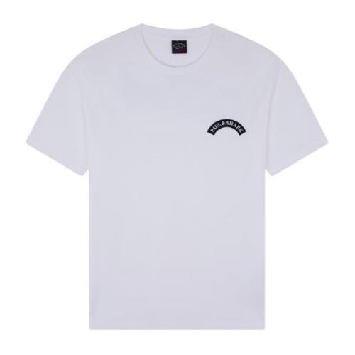 Paul & Shark Skrift T-shirt Vit White, Herr