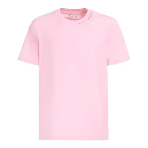 Marni Blommigt Tryck Rosa Bomull T-shirt Pink, Herr