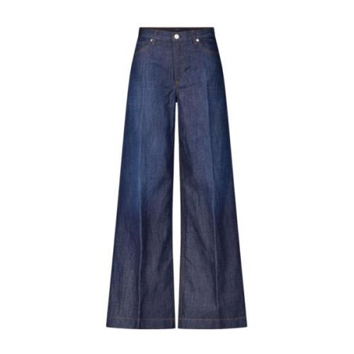 Nine In The Morning Flared Leg Wide Jeans Nadia Blue, Dam