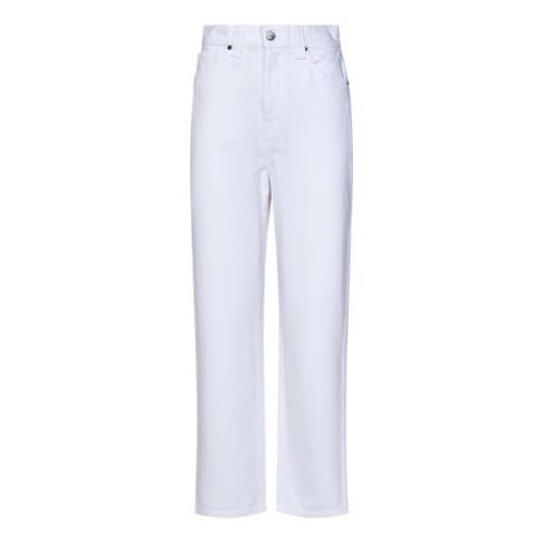 Khaite Vit Slim Fit Ankel Jeans White, Dam