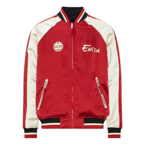 Evisu Reversibel souvenirjacka med Kamon-design Red, Herr