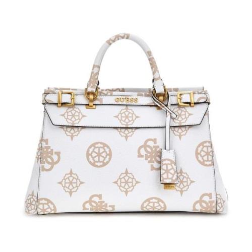 Guess Lyxig Satchel med Logotyptryck Multicolor, Dam