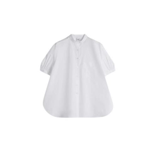 Aspesi Kortärmad skjorta med Mao-krage White, Dam