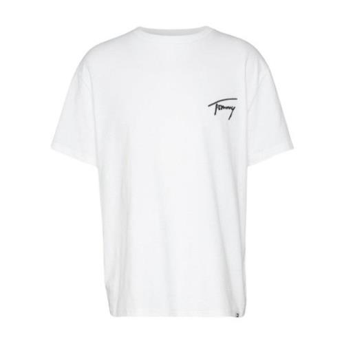 Tommy Jeans Signatur T-shirt - Vit White, Herr