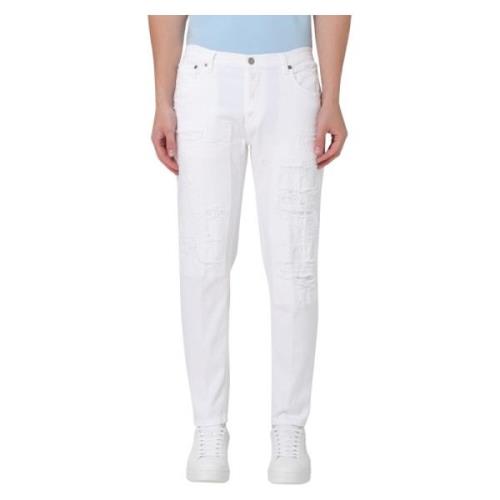 Dondup Brighton Jeans för Stiliga Outfits White, Herr