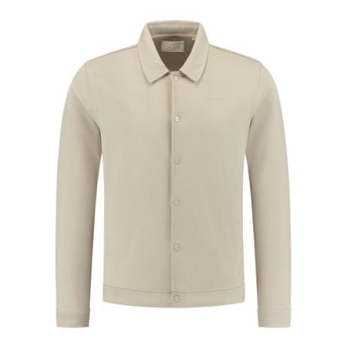 Pure Path Casual Overshirt med Snap Button Stängning Beige, Herr