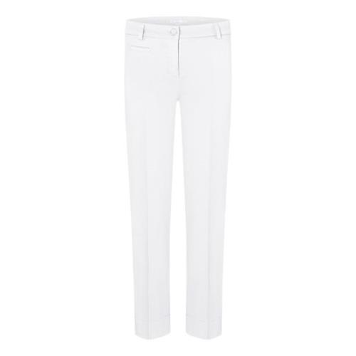 Cambio Stiliga Cropped Denim Jeans White, Dam