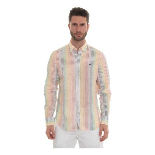 Harmont & Blaine Randig Button-Down Avslappnad Linneskjorta Multicolor...