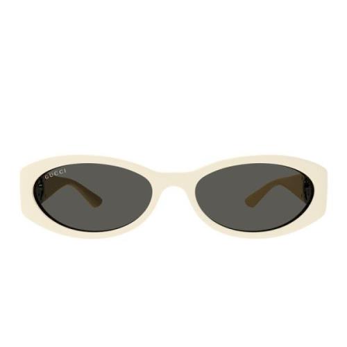 Gucci Vintage Mandelformade Solglasögon Gg1660S White, Unisex