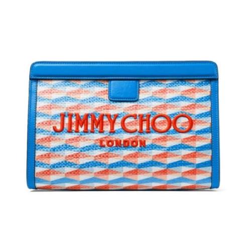 Jimmy Choo Avenue Väskor Blå Diamanttryck Multicolor, Dam