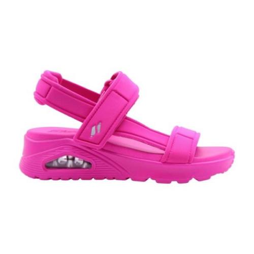 Skechers Stiliga platta sandaler för kvinnor Pink, Dam