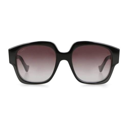 Gucci Bruna solglasögon med Interlocking G-logotyp Black, Dam