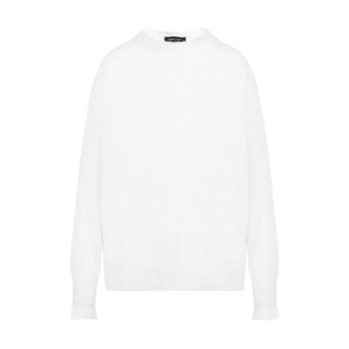 Fabiana Filippi Vit Mohair Pullover Sweater White, Dam