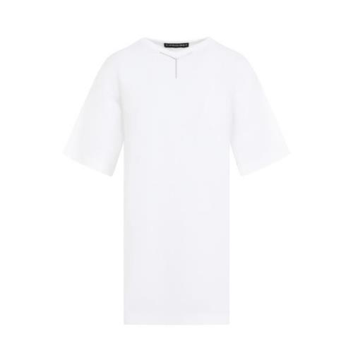 Y/Project Vit bomullst-shirt med V-ringning White, Dam