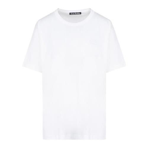 Acne Studios Vit Bomull T-shirt Regular Fit White, Herr