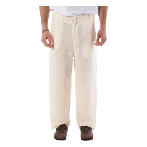 The Silted Company Linbyxor Regular Fit White, Herr