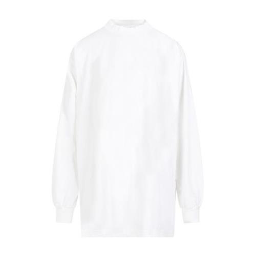 Balenciaga Vit Bomull T-shirt med Rosa Logotyp White, Dam