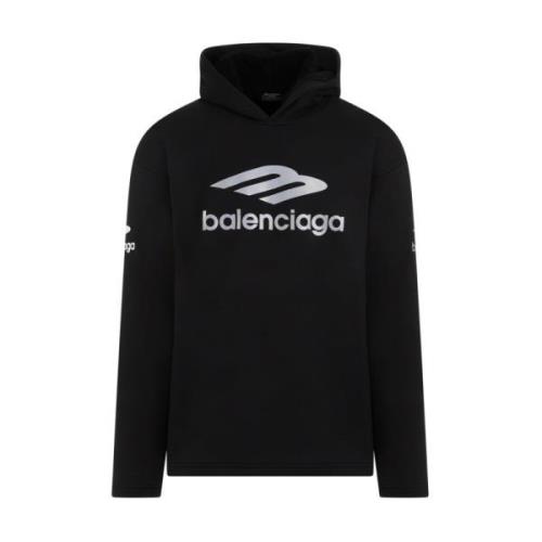 Balenciaga Svart Bomull Hoodie Sweatshirt Ss24 Black, Herr