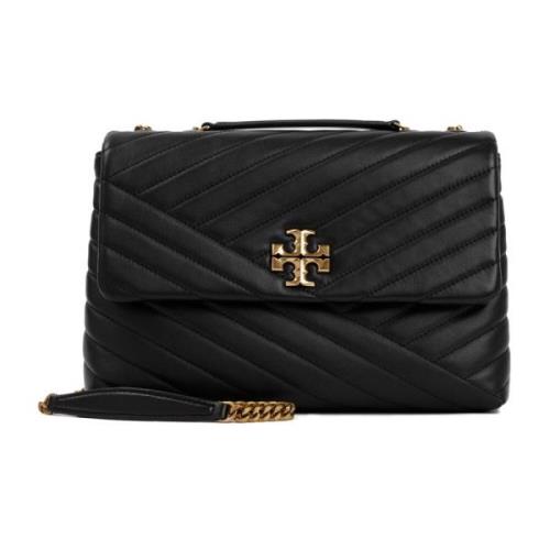 Tory Burch Svart Chevron Axelväska Black, Dam