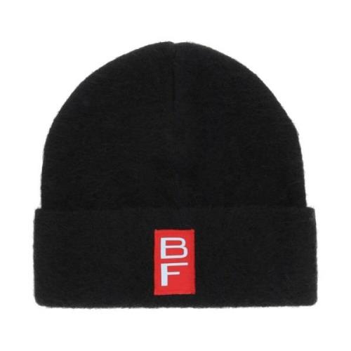 By FAR Alpaca Blend Beanie Hat med Logo Black, Dam