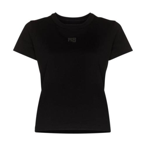 Alexander Wang Svart Bomull T-shirt med Logotyp Black, Dam