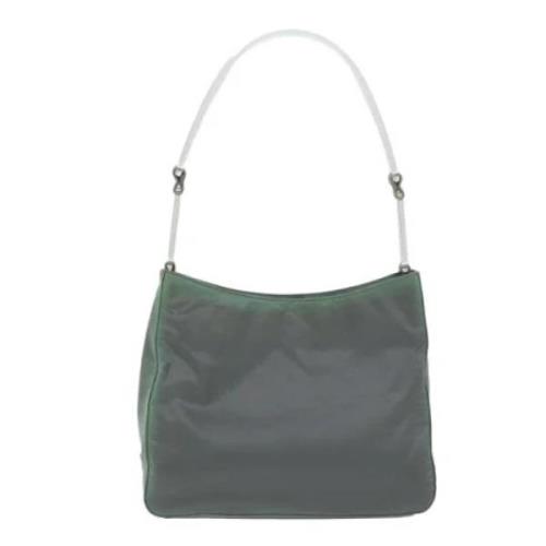 Prada Vintage Pre-owned Tyg axelremsvskor Green, Dam