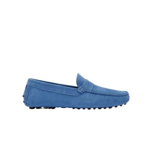 Scarosso Handgjorda Läderkörloafers Blue, Herr