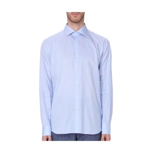 Brooksfield Rutig Klassisk Skjorta Slim Fit Blue, Herr