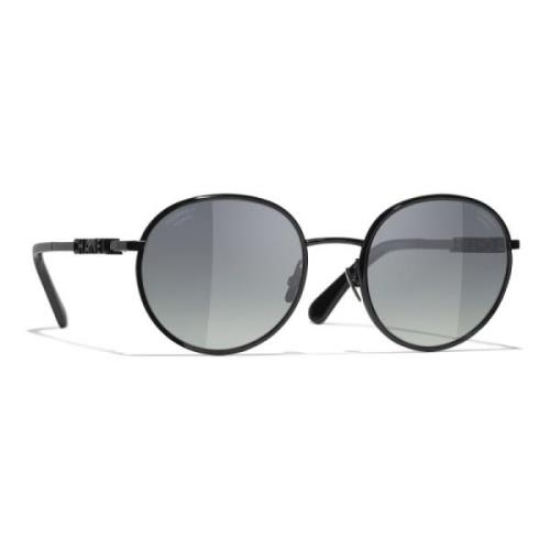 Chanel Autentiska solglasögon - Jämna linser Black, Unisex