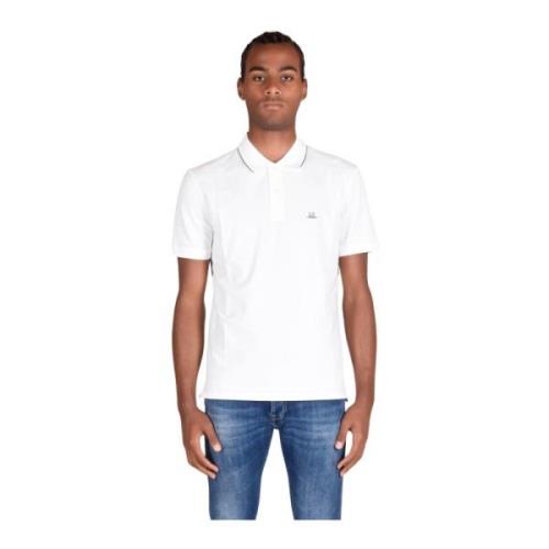 C.p. Company Bomullsblandning Polo Skjorta White, Herr