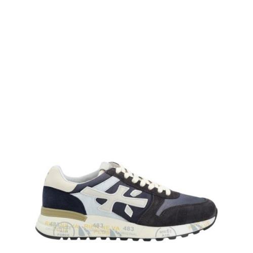 Premiata Blå Navy Mocka Sneaker Mick 6618 Multicolor, Herr