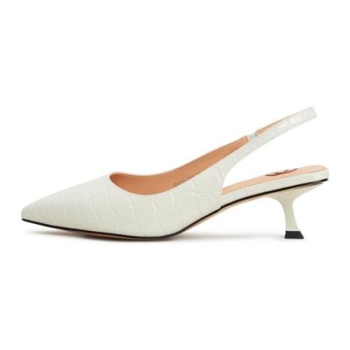 Cesare Gaspari Elegant Stiletto Heeled Pumps - Off White Beige, Dam