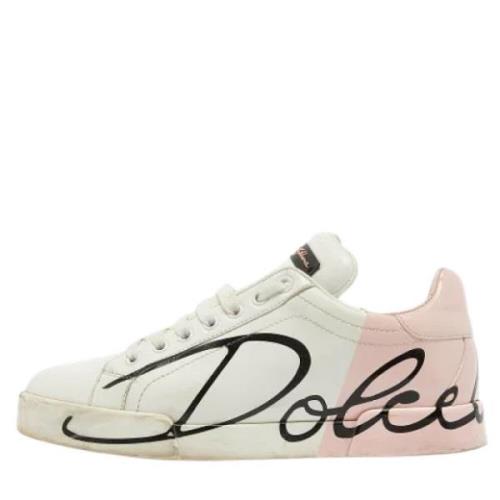 Dolce & Gabbana Pre-owned Pre-owned Laeder sneakers Multicolor, Dam