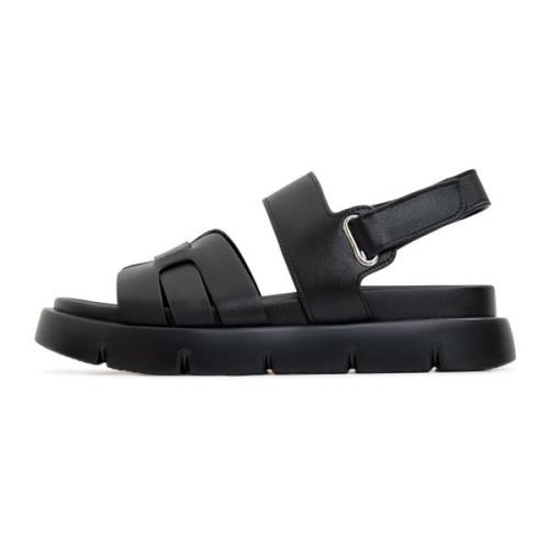 Cesare Gaspari Lyxiga Plattforms Sandaler Black, Dam