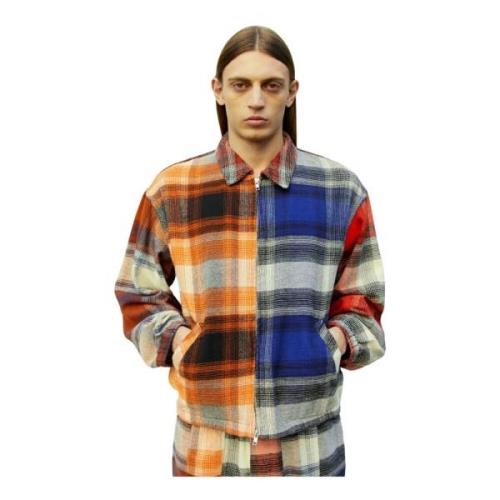 Noma t.d. Ombre Plaid Overshirt Bomull Tweed Multicolor, Herr