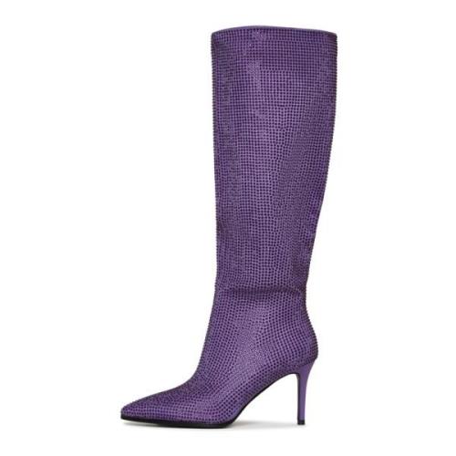 Cesare Gaspari Jewel Stiletto Knähöga Stövlar - Lila Purple, Dam