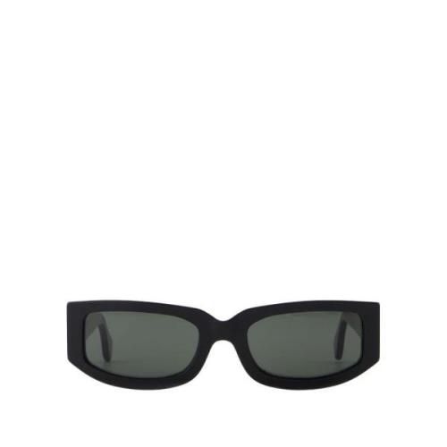 Sunnei Oval Acetate Solglasögon i Svart Black, Unisex