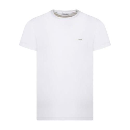 Calvin Klein Logo Plaque White T-Shirt White, Herr