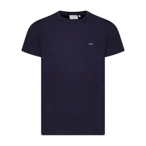 Calvin Klein Blå T-shirt med logoplakett Blue, Herr