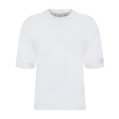 Calvin Klein Vit Ekologisk Bomull T-shirt White, Dam