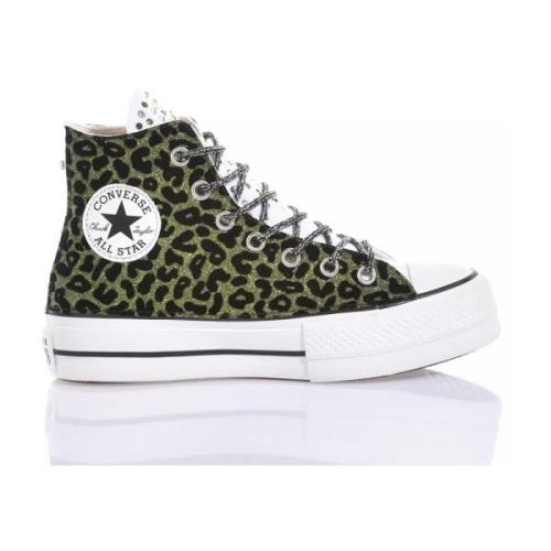 Converse Handgjorda Svart Gröna Sneakers Multicolor, Dam