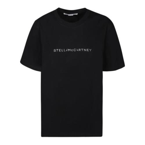 Stella McCartney Vit Bomull T-shirt Rundhals Korta ärmar Black, Dam