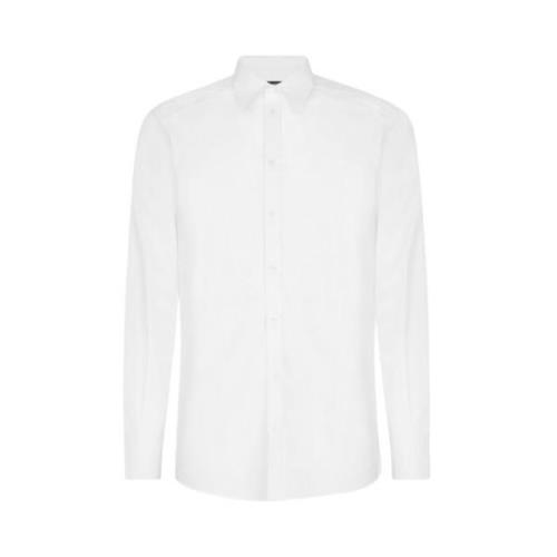 Dolce & Gabbana Skräddarsydd skjorta med konstnärlig arv White, Herr