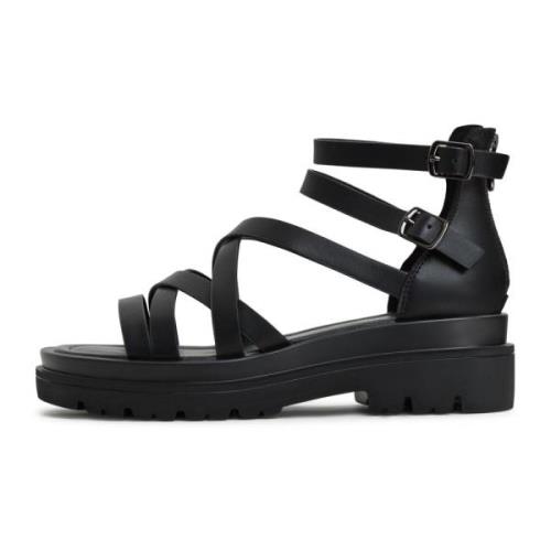 Cesare Gaspari Lyxiga Platform Sandaler - Svart Black, Dam