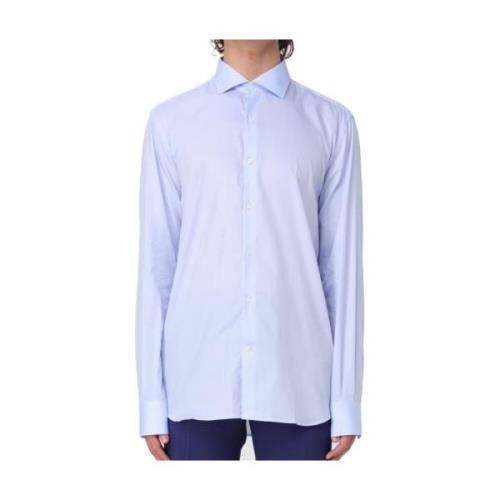 Brooksfield Klassisk Skjorta med Ärmdetalj Blue, Herr