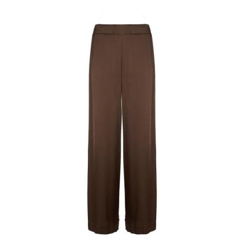 Ottod'Ame Brun Palazzo Byxor med Fickor Brown, Dam